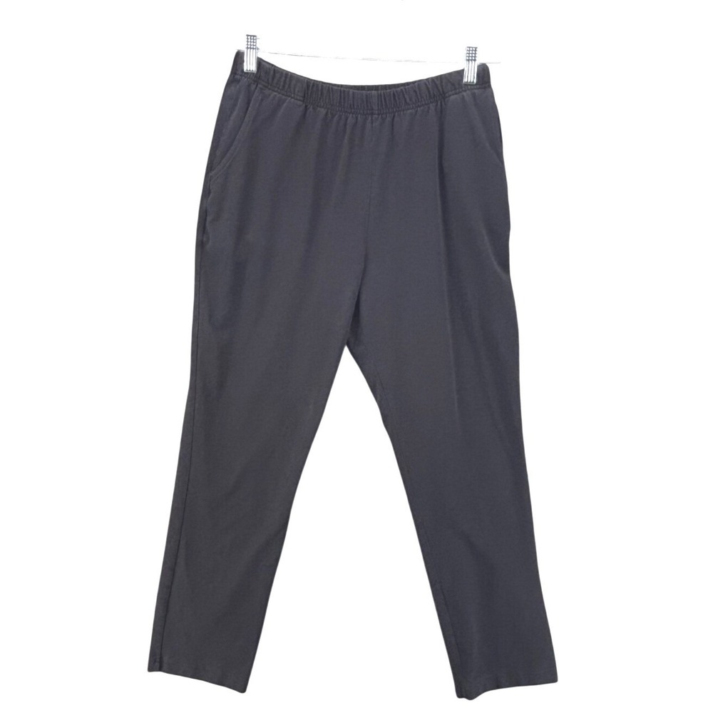 LL Bean Pull On Pants MP Medium Petitie  Perfect Fit Cotton Slim Straight Pocket